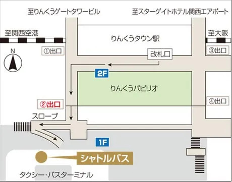 りんくうタウン駅のシャトルバス乗り場