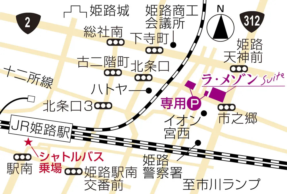 ラ・メゾン Suite（姫路）の地図
