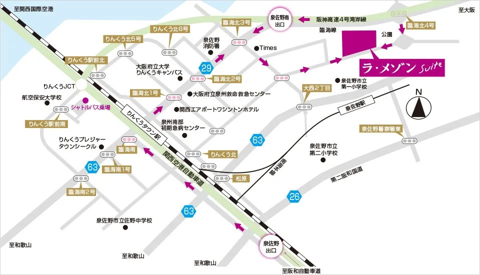 ラ・メゾン Suite（りんくう）の地図